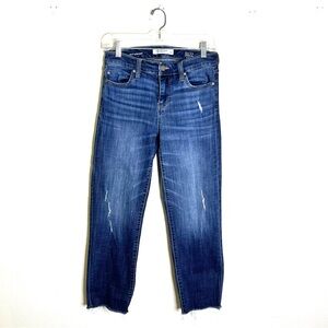 Liverpool Distressed Ankle Jeans cropped straight leg sz 27 4 women’s blue
